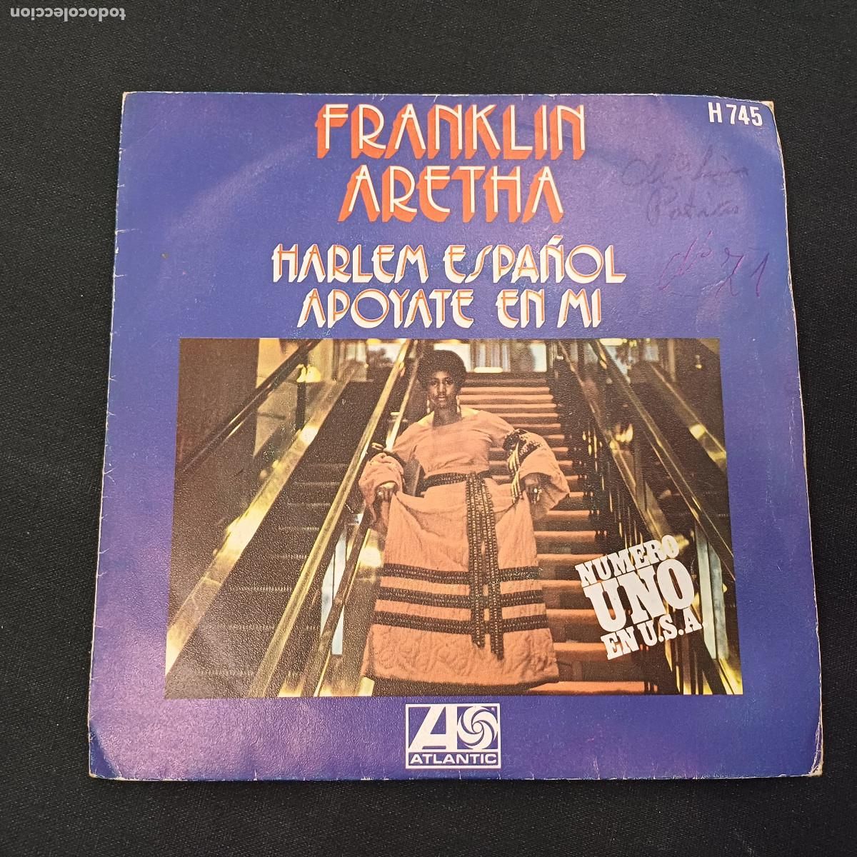Discos de vinilo: ARETHA FRANKLIN/HARLEM ESPA&Ntilde;OL/SINGLE. - Foto 1