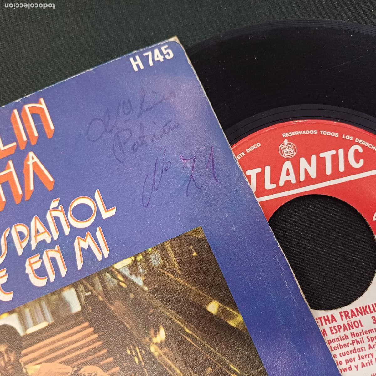 Discos de vinilo: ARETHA FRANKLIN/HARLEM ESPA&Ntilde;OL/SINGLE. - Foto 2