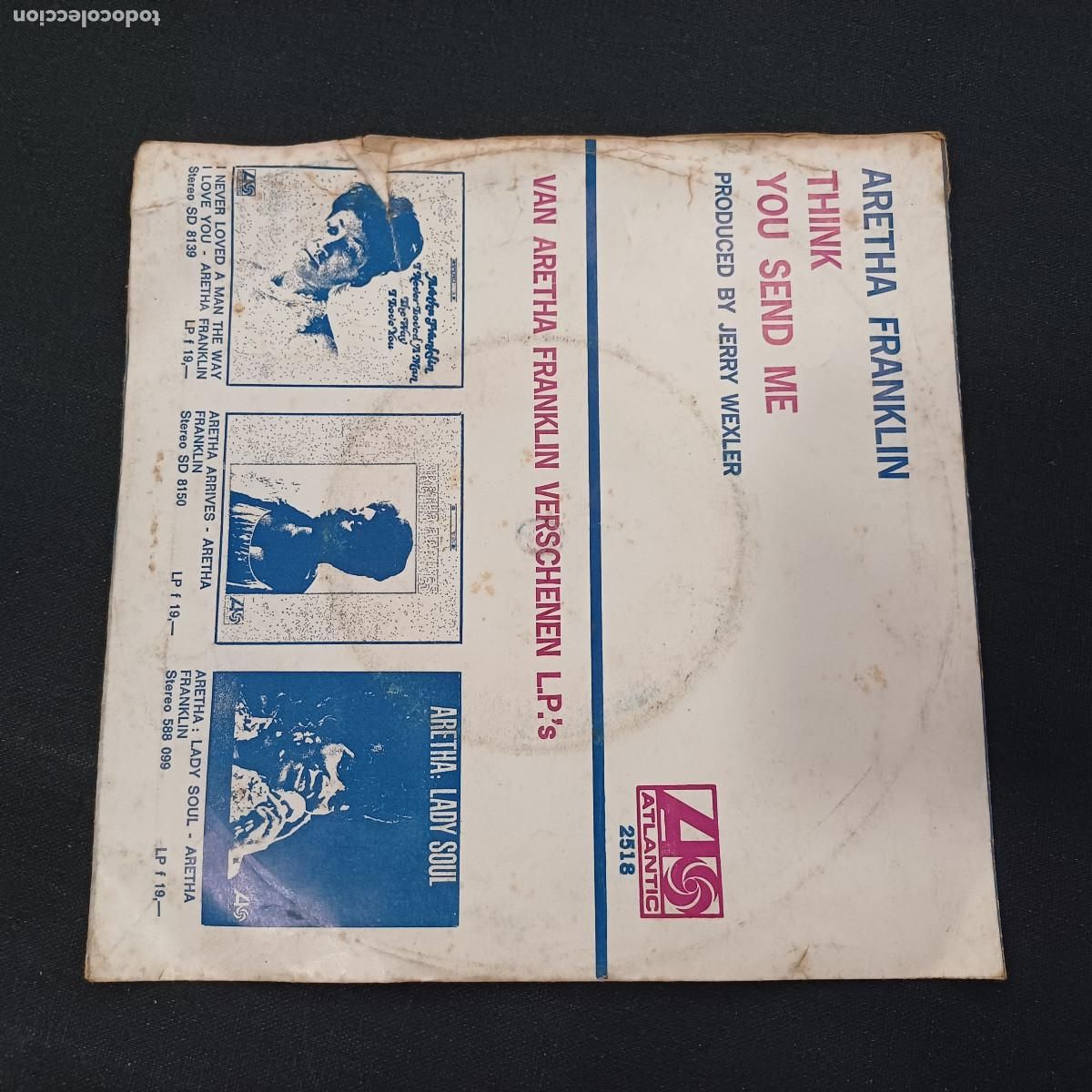 Discos de vinilo: ARETHA FRANKLIN/THINK/SINGLE. - Foto 3