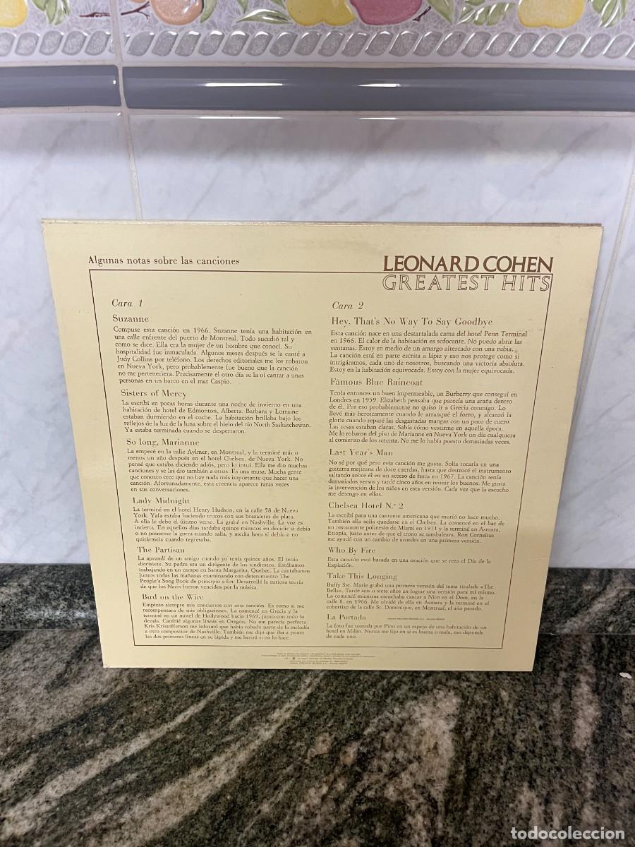 Discos de vinilo: Leonard Cohen Greatest Hits - Foto 2