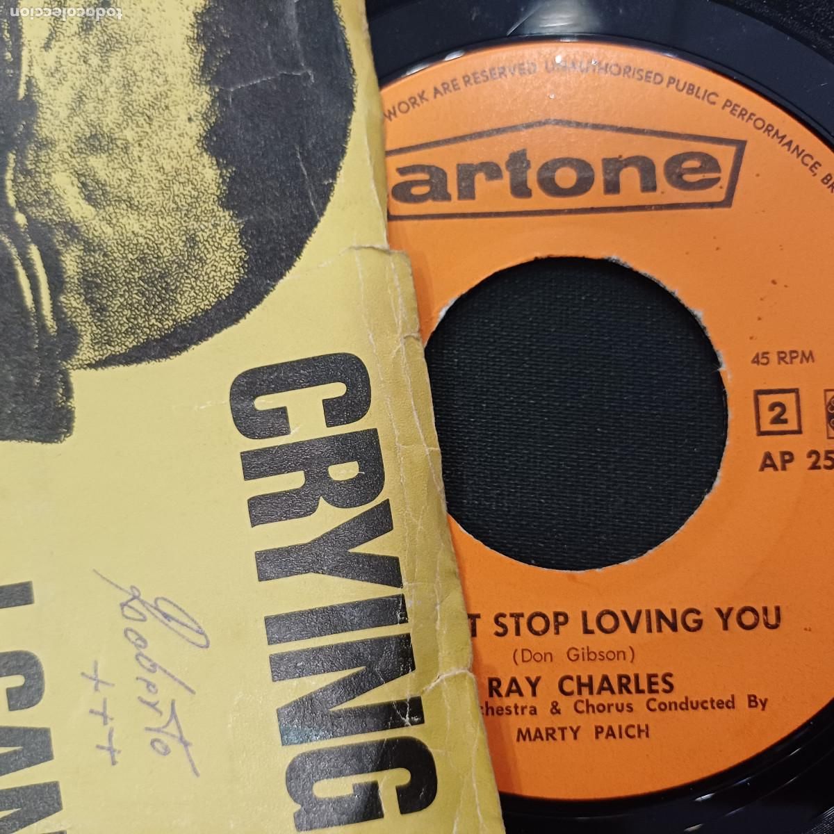 Discos de vinilo: RAY CHARLES/CRYING TIME/SINGLE. - Foto 2