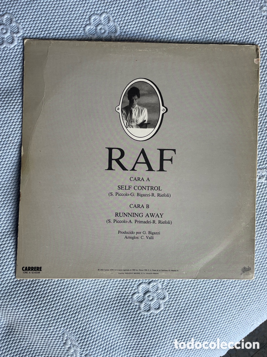 Discos de vinilo: RAF - Self Control / Maxi-single - Foto 2
