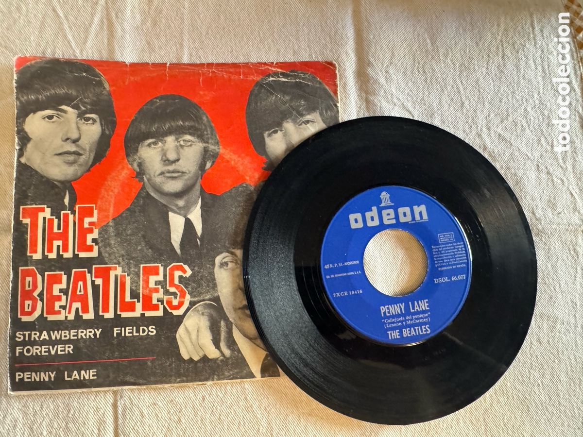 Discos de vinilo: The Beatles &ldquo;Strawberry Fields Forever&rdquo; - Foto 4