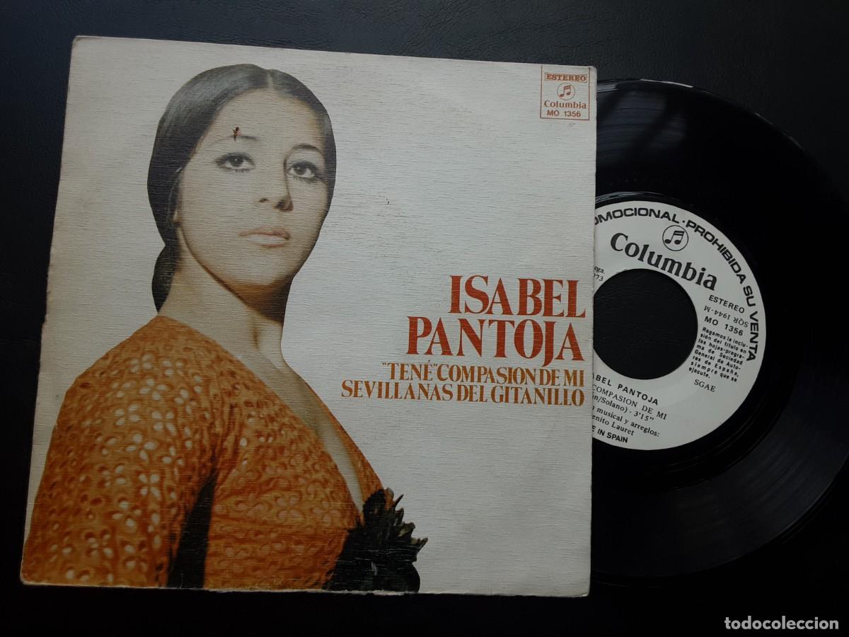 Discos de vinilo: ISABEL PANTOJA, TEN&Eacute; COMPASI&Oacute;N DE MI + SEVILLANAS DEL GITANILLO - Foto 1