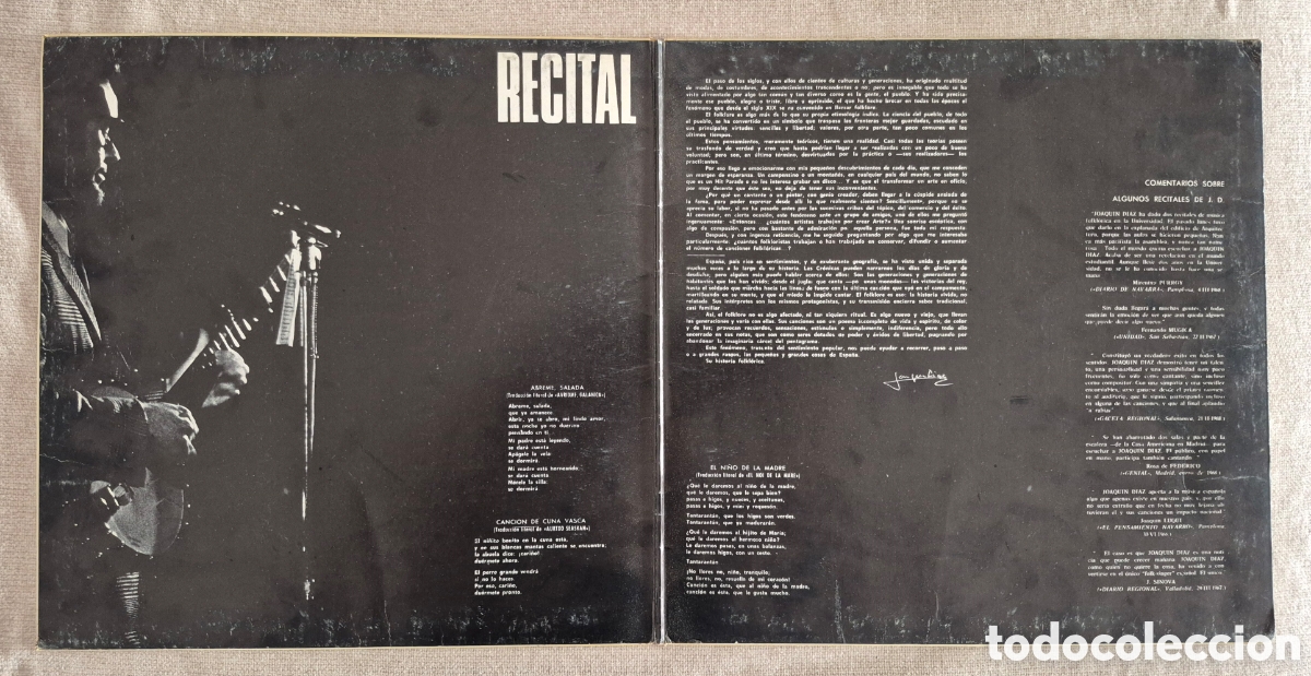 Discos de vinilo: Joaqu&iacute;n D&iacute;az Recital Gatefold - Foto 3