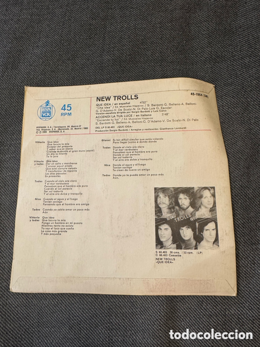 Discos de vinilo: New Trolls &ldquo;Que idea&rdquo; - Foto 4