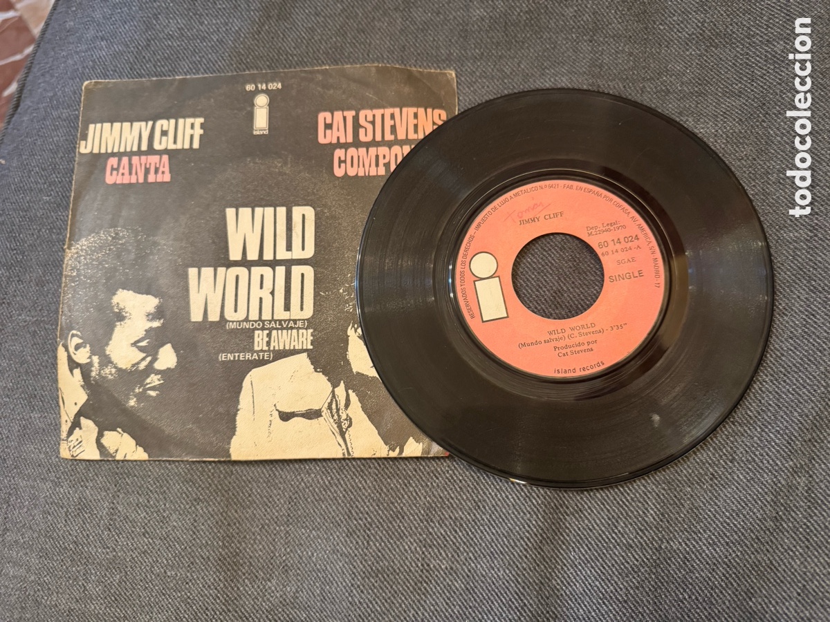 Discos de vinilo: Jimmy Cliff y Cat Stevens &ldquo;Wild World&rdquo; - Foto 4