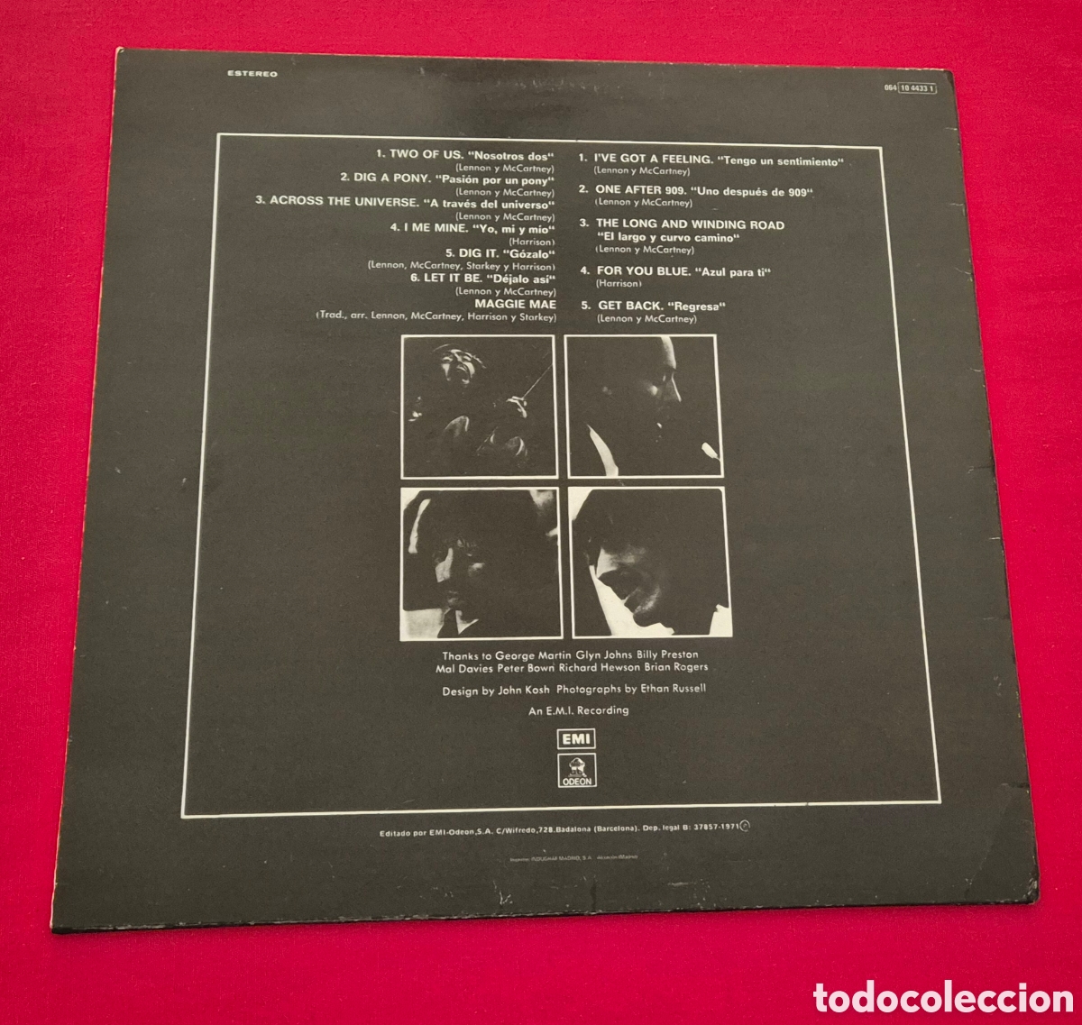 Discos de vinilo: The Beatles - Let it be lp spain - Foto 2