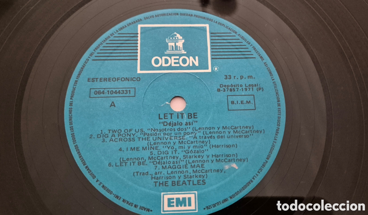 Discos de vinilo: The Beatles - Let it be lp spain - Foto 3