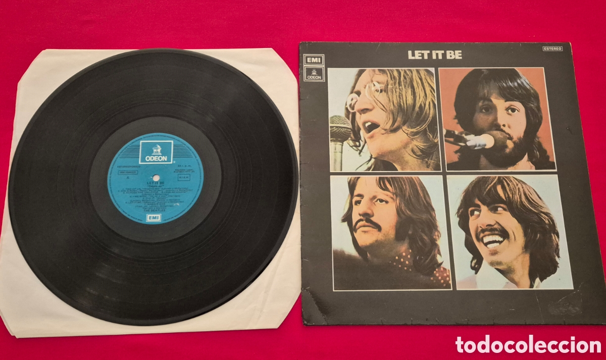 Discos de vinilo: The Beatles - Let it be lp spain - Foto 4
