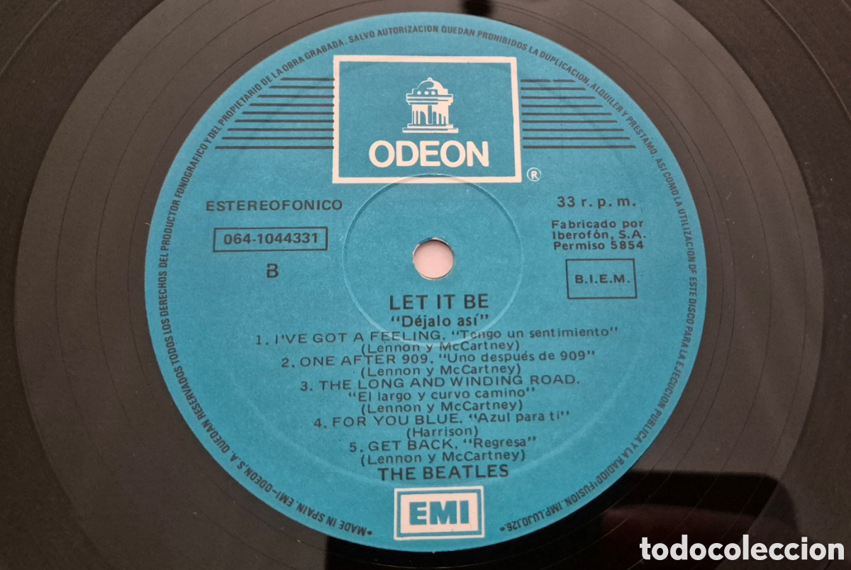 Discos de vinilo: The Beatles - Let it be lp spain - Foto 5