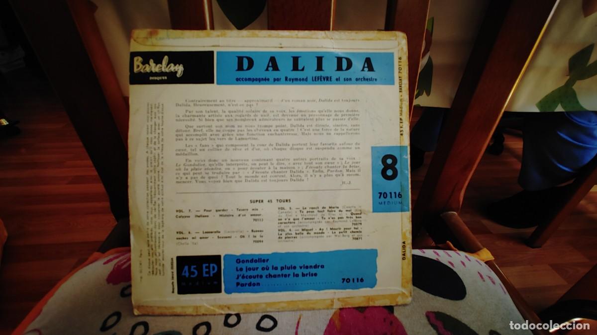 Discos de vinilo: DALIDA-EP GONDOLIER +3 - Foto 2