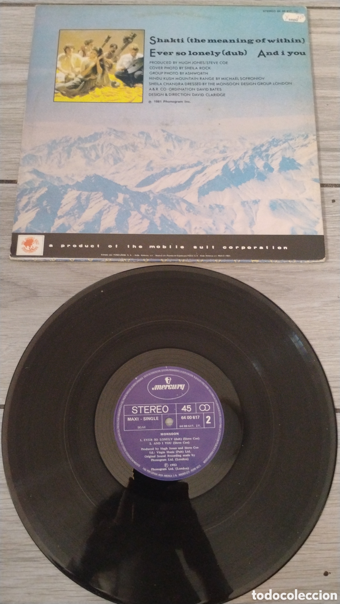 Discos de vinilo: NONSOON-SHAKTI-MAXI-MERCURY/SPAIN-IB - Foto 4