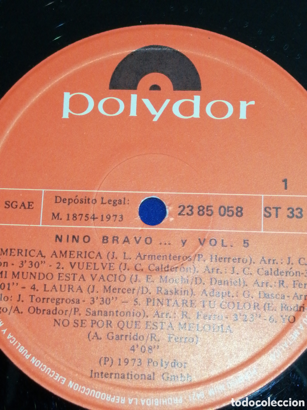 Discos de vinilo: NINO BRAVO.... Y VOL. 5 - POLYDOR - Foto 7