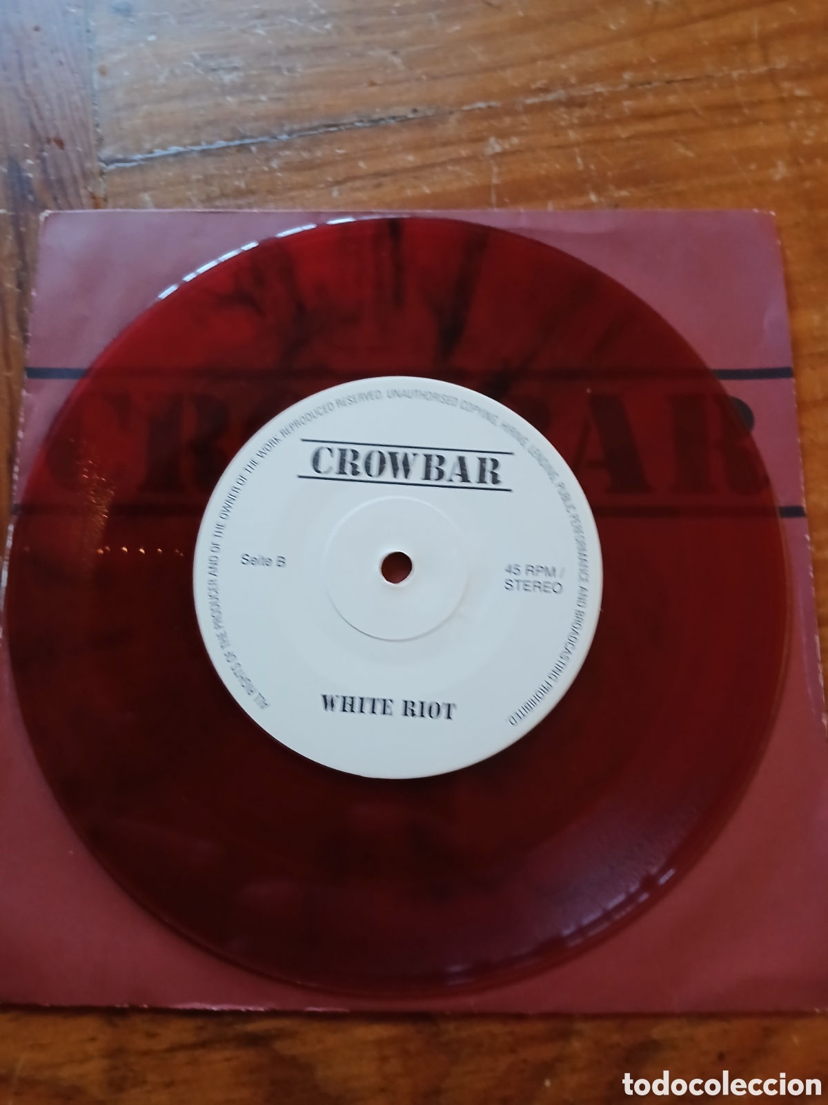 Discos de vinilo: CROWBAR - HIPPIE PUNKS / WHITE RIOT - Foto 4