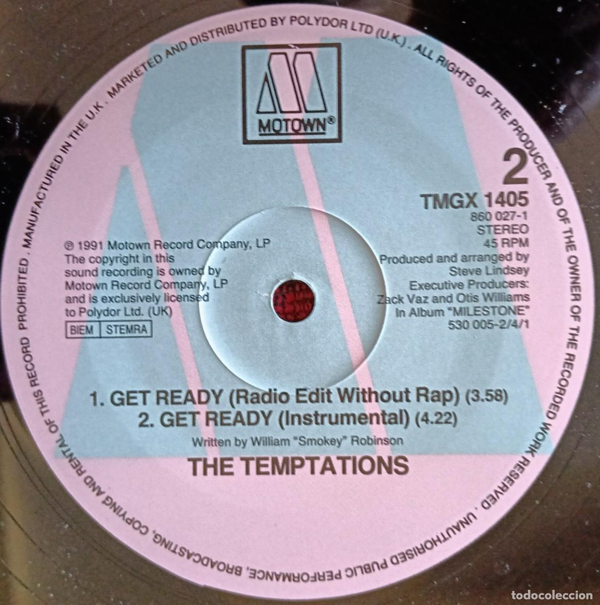 Discos de vinilo: THE TEMPTATIONS ** Get Ready ** MAXI SINGLE VINILO 1991 UK - Foto 4