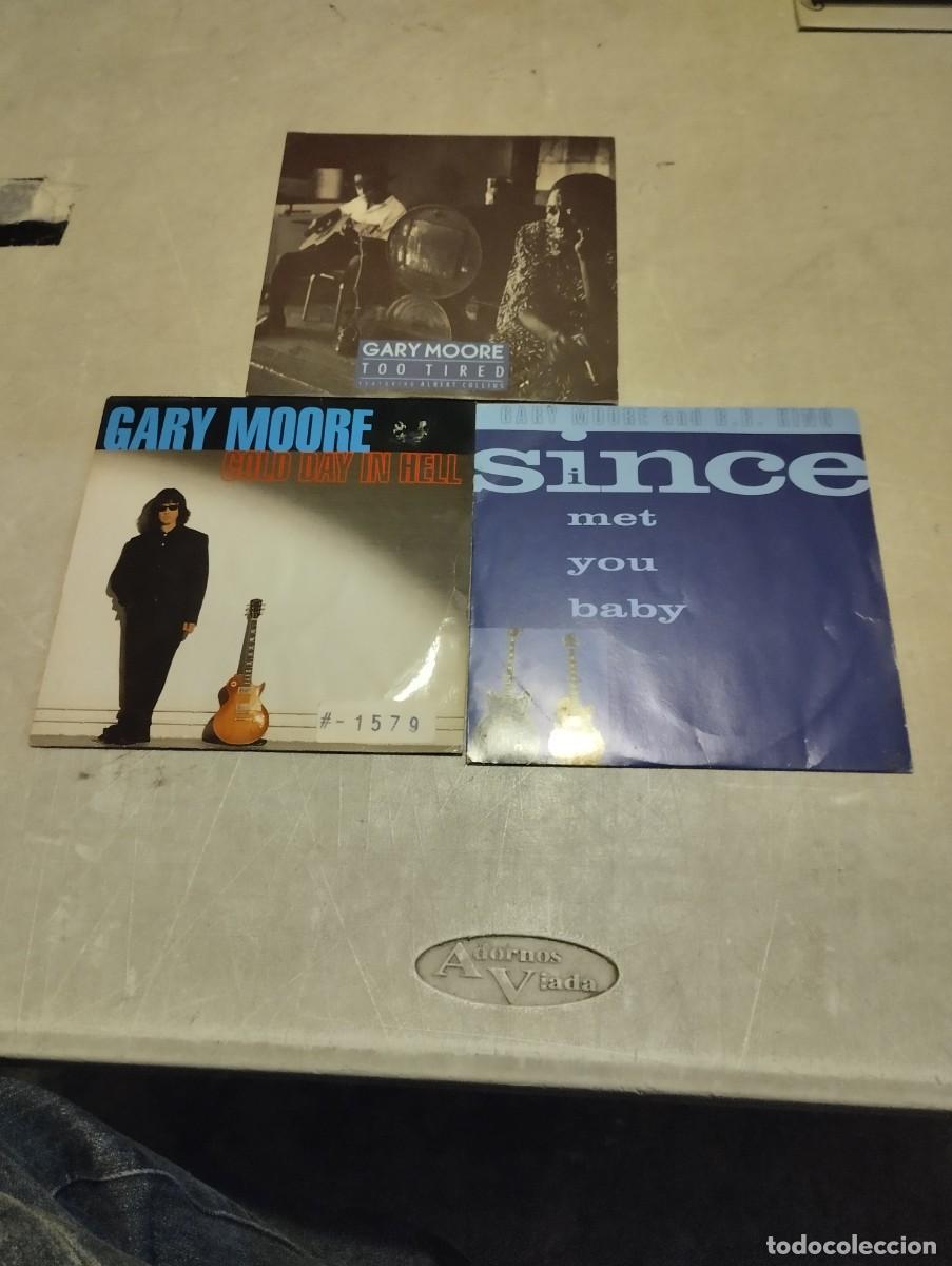 Discos de vinilo: GARY MOORE LOTE DE 3 SINGLES - Foto 1