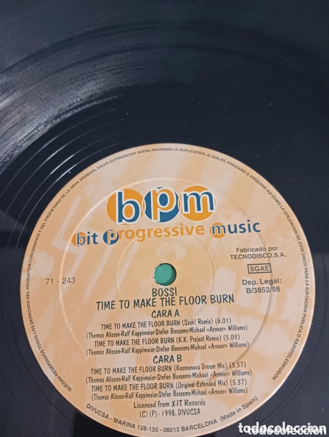 Discos de vinilo: Vinilo Bossi / Time To Make The Floor Burn - Foto 1