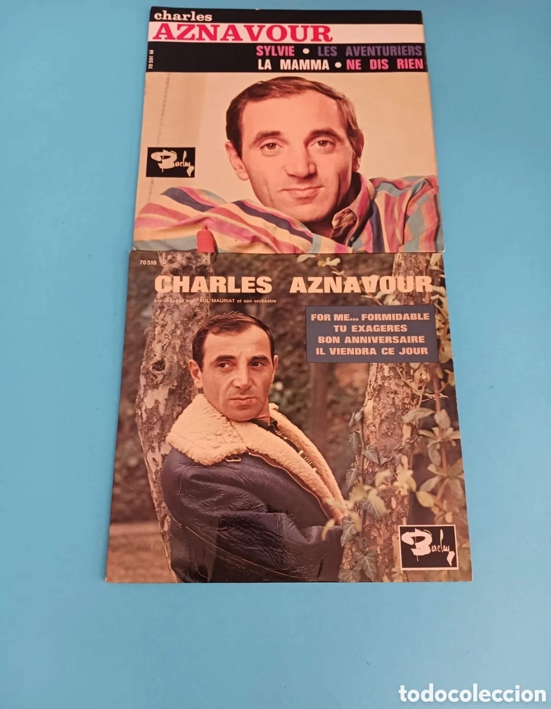 Discos de vinilo: CHARLES AZNAVOUR, dos singles. - Foto 1