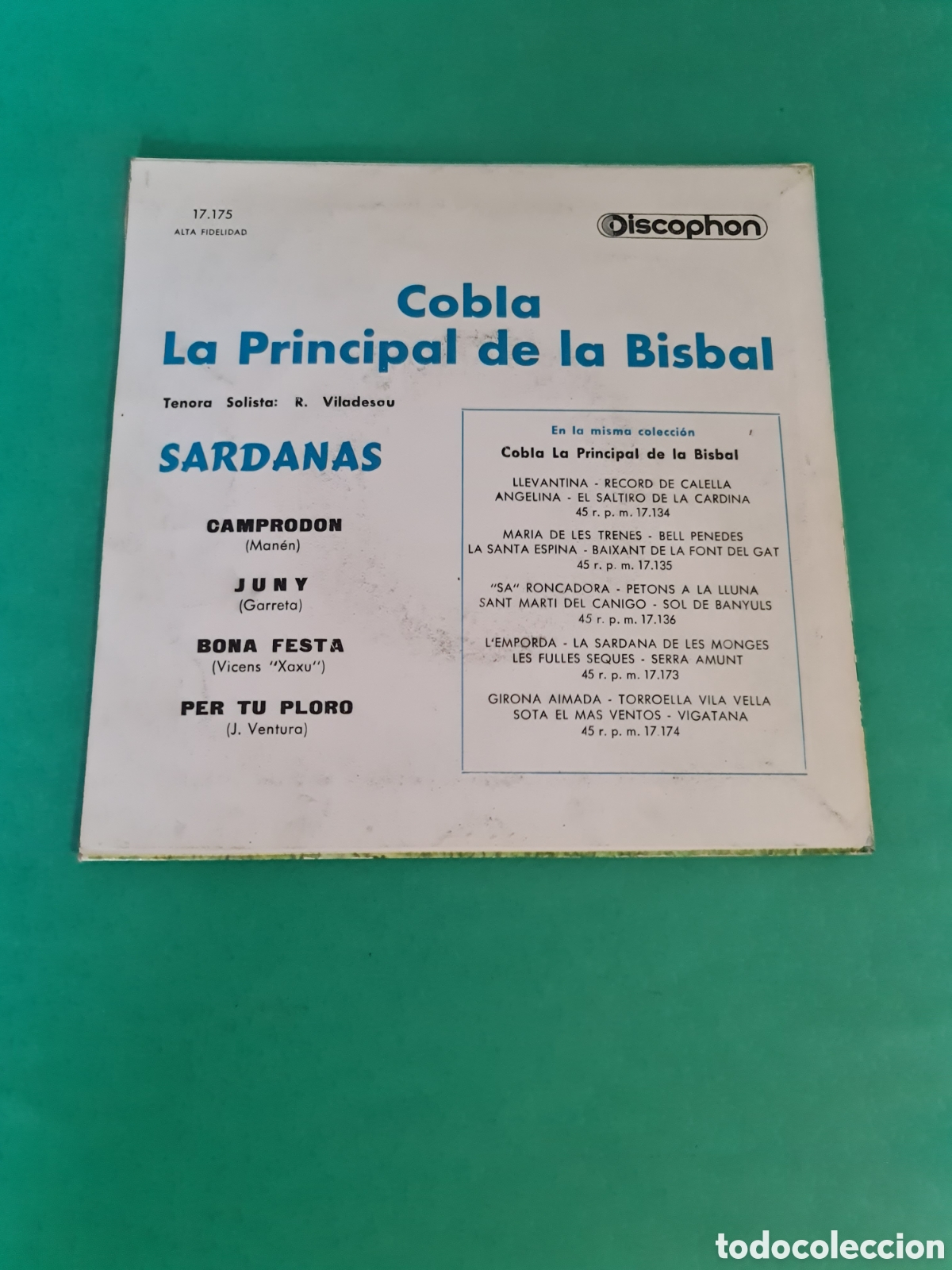 Discos de vinilo: Single Sardanas / La principal de la Bisbal - Foto 4