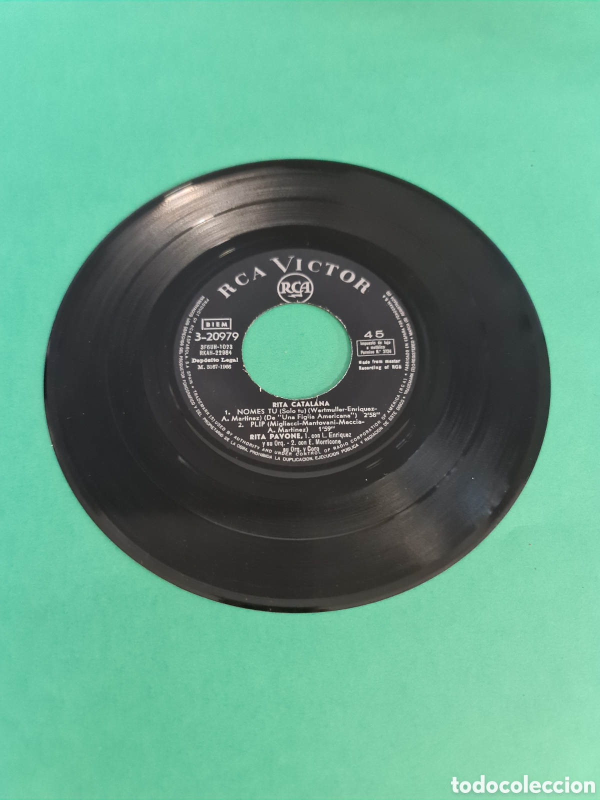 Discos de vinilo: Single Rita Catalana. Nomes tu / Plip. - Foto 3