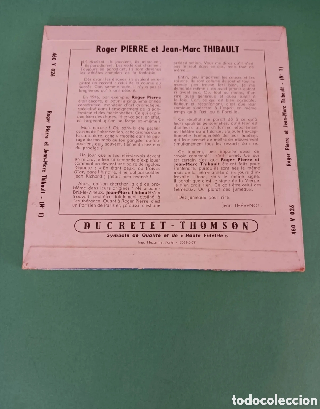 Discos de vinilo: Roger Pierre et Jean-Marc Thibault. Single. - Foto 5