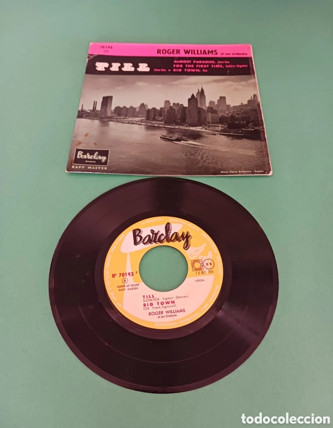 Discos de vinilo: Roger Williams et son orchestre. Single. - Foto 2