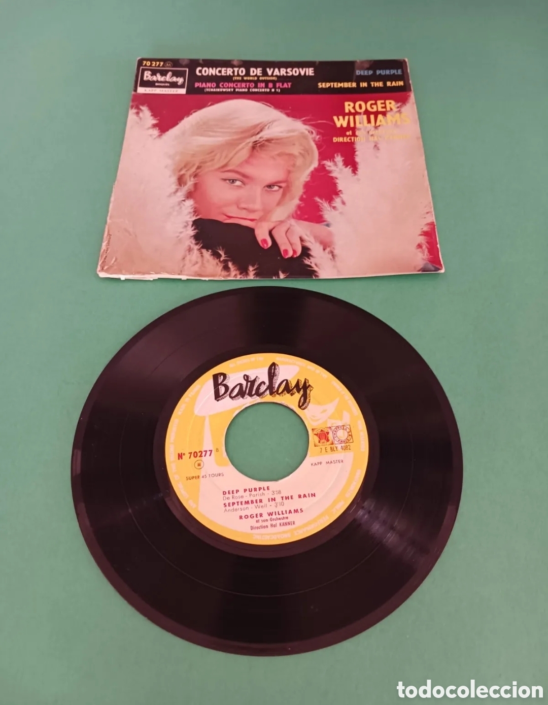 Discos de vinilo: Roger Williams. Concierto de Varsovie. Single - Foto 2