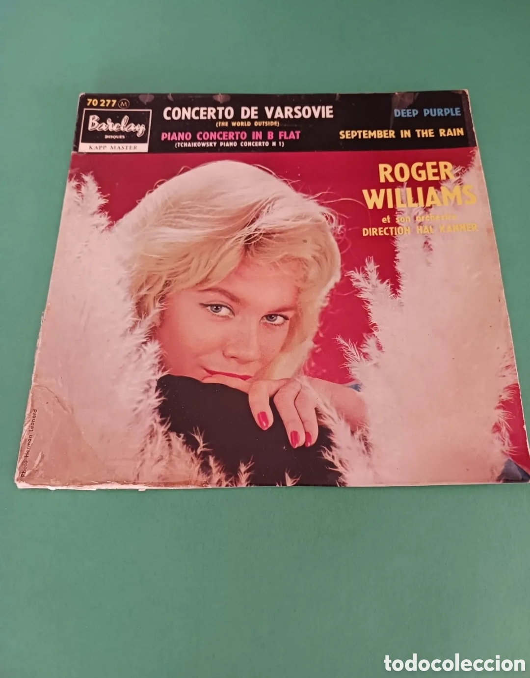 Discos de vinilo: Roger Williams. Concierto de Varsovie. Single - Foto 1