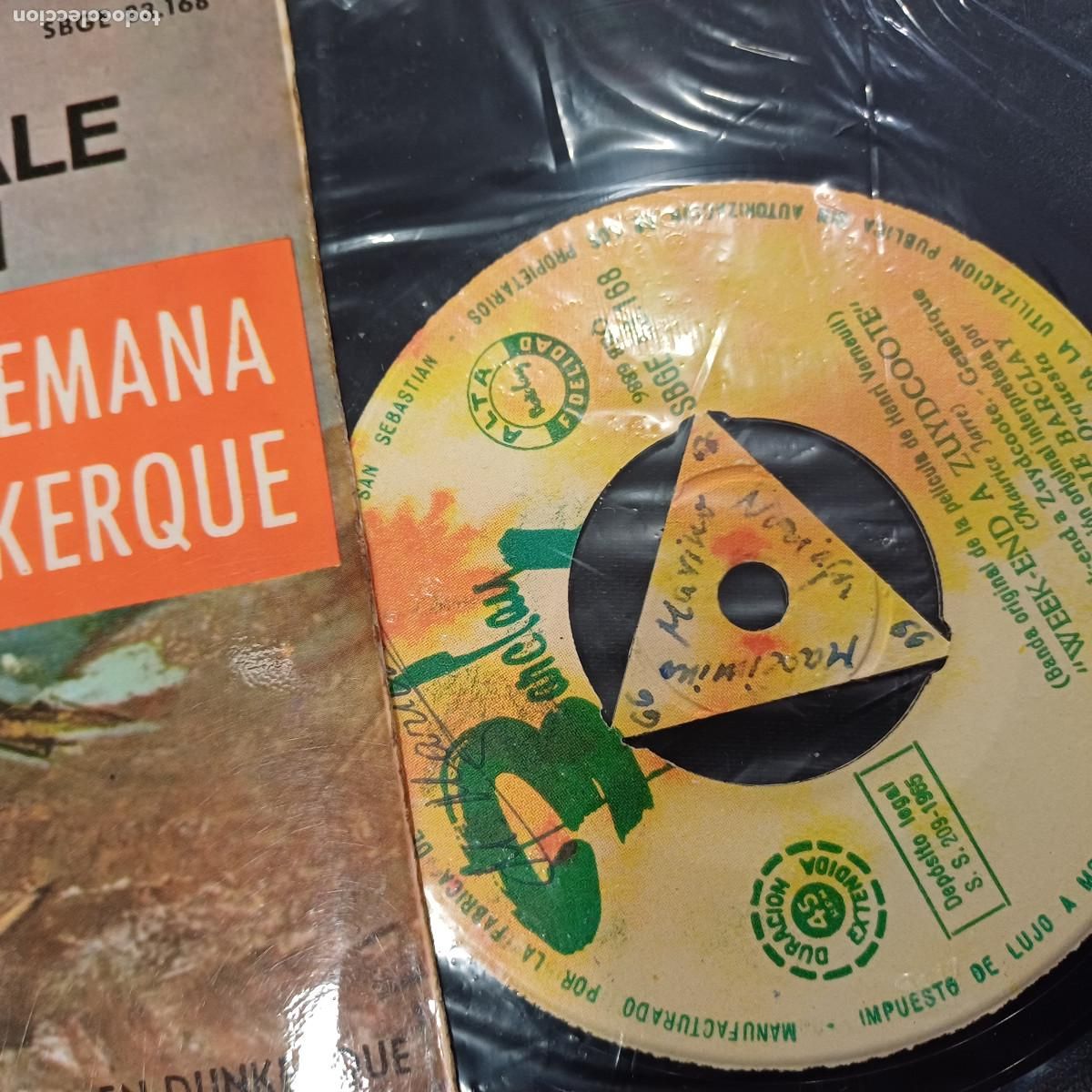 Discos de vinilo: FIN DE SEMANA EN DUNKERQUE/SINGLE BANDA SONORA DE LA PELICULA. - Foto 2