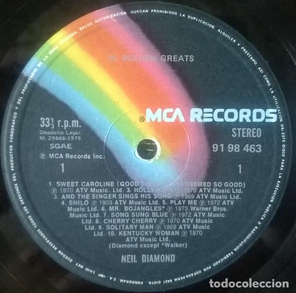 Discos de vinilo: LP Neil Diamond &lrm;&ndash; 20 Diamonds Hits - Foto 2
