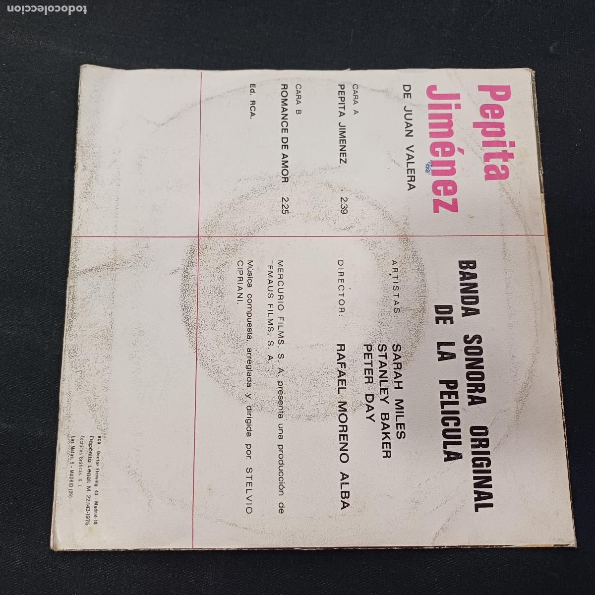Discos de vinilo: PEPITA JIMENEZ/SINGLE BANDA SONORA. - Foto 3
