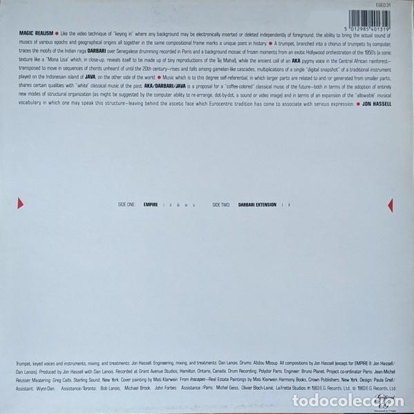 Discos de vinilo: Jon Hassell &ndash;Aka / Darbari / Java - Realismo m&aacute;gico - Foto 2