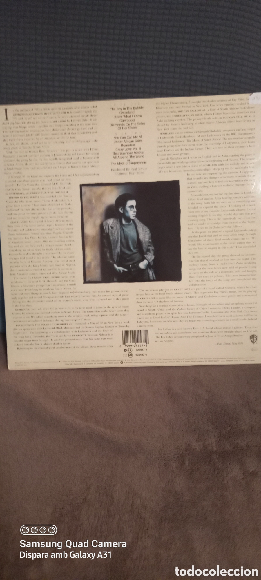 Discos de vinilo: Disco viniloLP Paul simon graceland - Foto 2