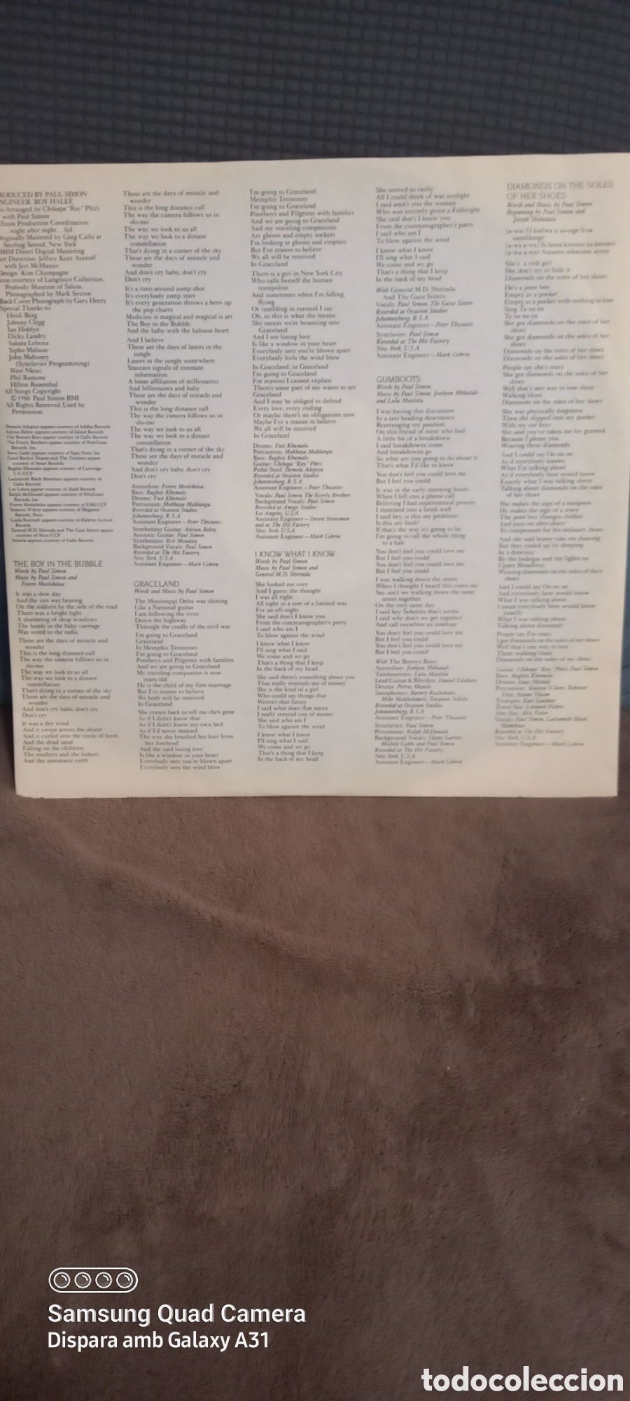 Discos de vinilo: Disco viniloLP Paul simon graceland - Foto 4
