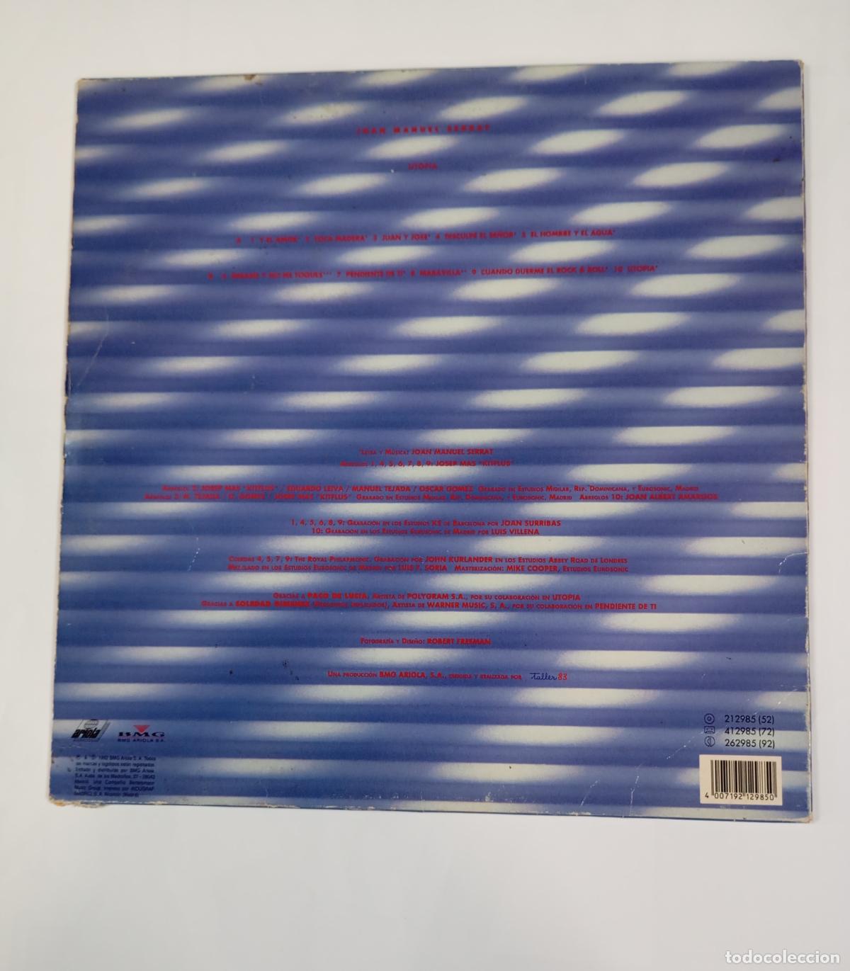 Discos de vinilo: Serrat. Utop&iacute;a. LP. TDKLP12 - Foto 2