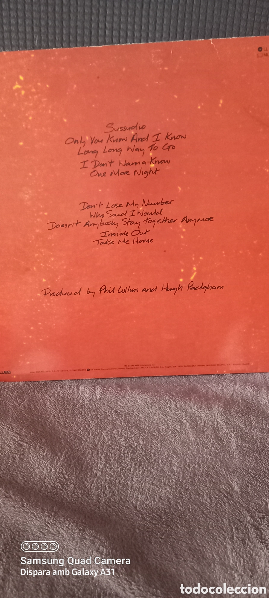 Discos de vinilo: Disco vinilo LP Phil collins no jacket required - Foto 2