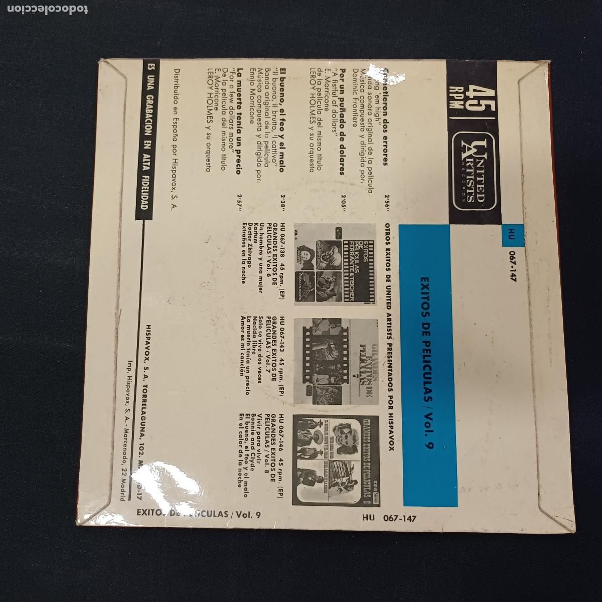 Discos de vinilo: EXITOS DE PELICULAS VOL.9/SINGLE BANDA SONORA. - Foto 3