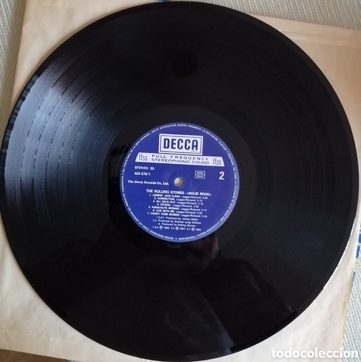 Discos de vinilo: The Rolling Stones - Solid Rock (Decca Spain) / ROCK BLUES - Foto 4