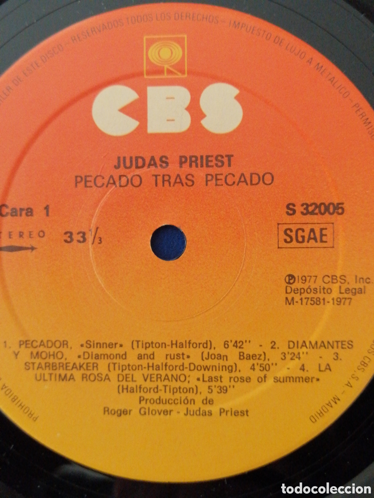 Discos de vinilo: JUDAS PRIEST - PECADO TRAS PECADO 1977 - Foto 7