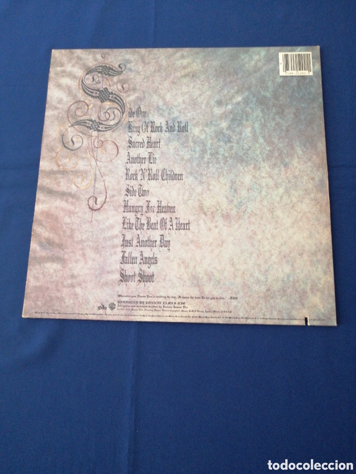 Discos de vinilo: DIO - SACRED HEART 1985 WARNER BROS. - Foto 4