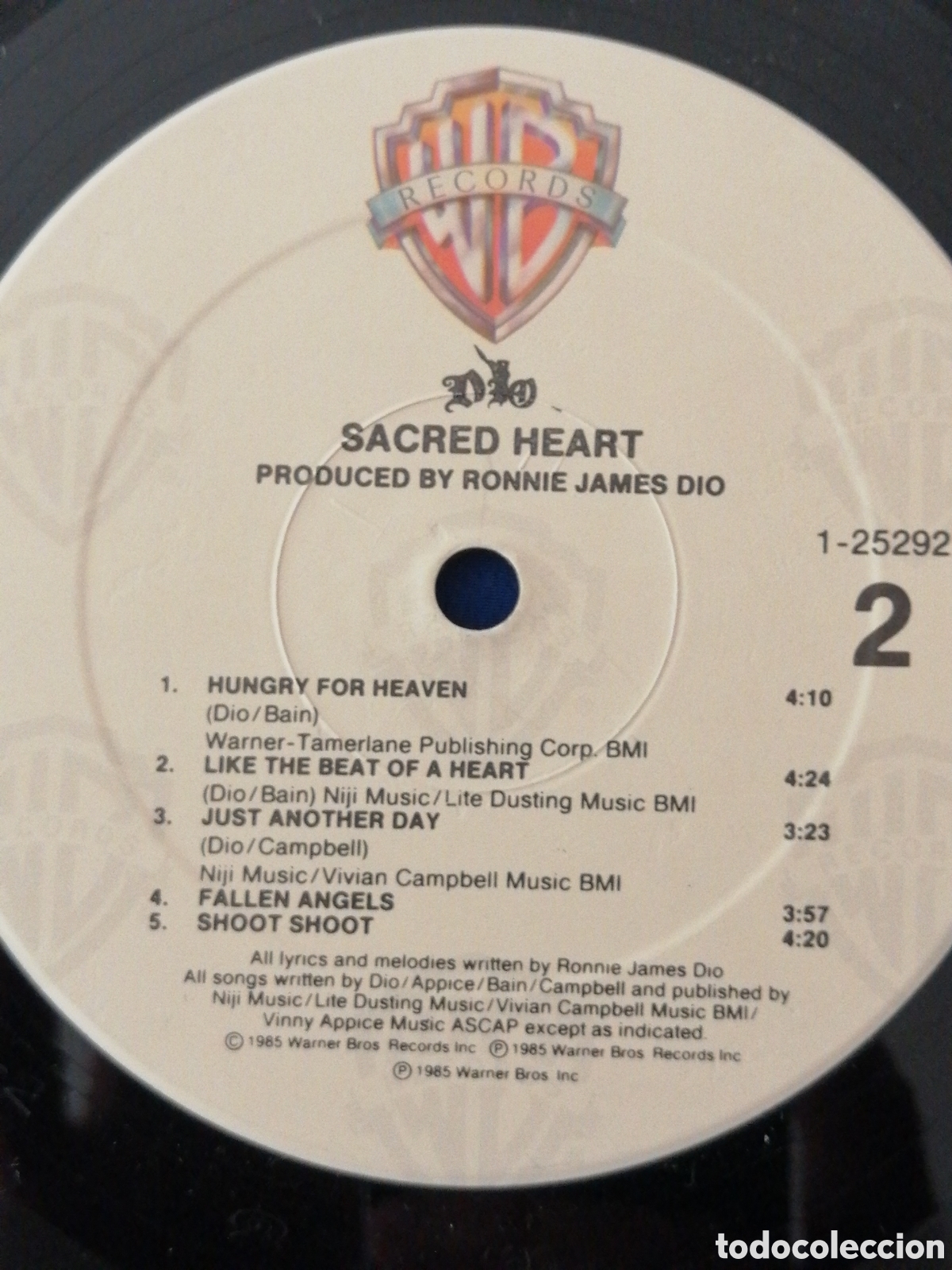 Discos de vinilo: DIO - SACRED HEART 1985 WARNER BROS. - Foto 8