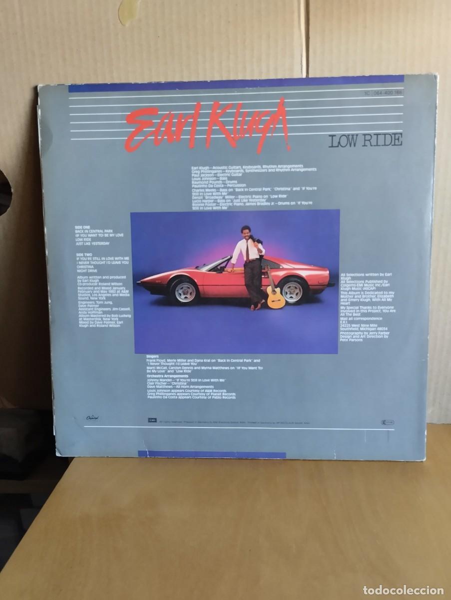 Discos de vinilo: EARL KLUGH ----- LOW RIDE - Foto 2