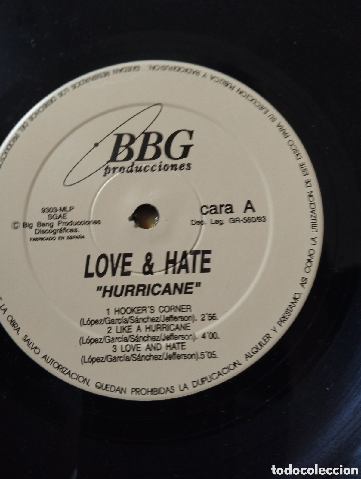 Discos de vinilo: LOVE & HATE . &rdquo;HURR8CANE &rdquo; - Foto 4