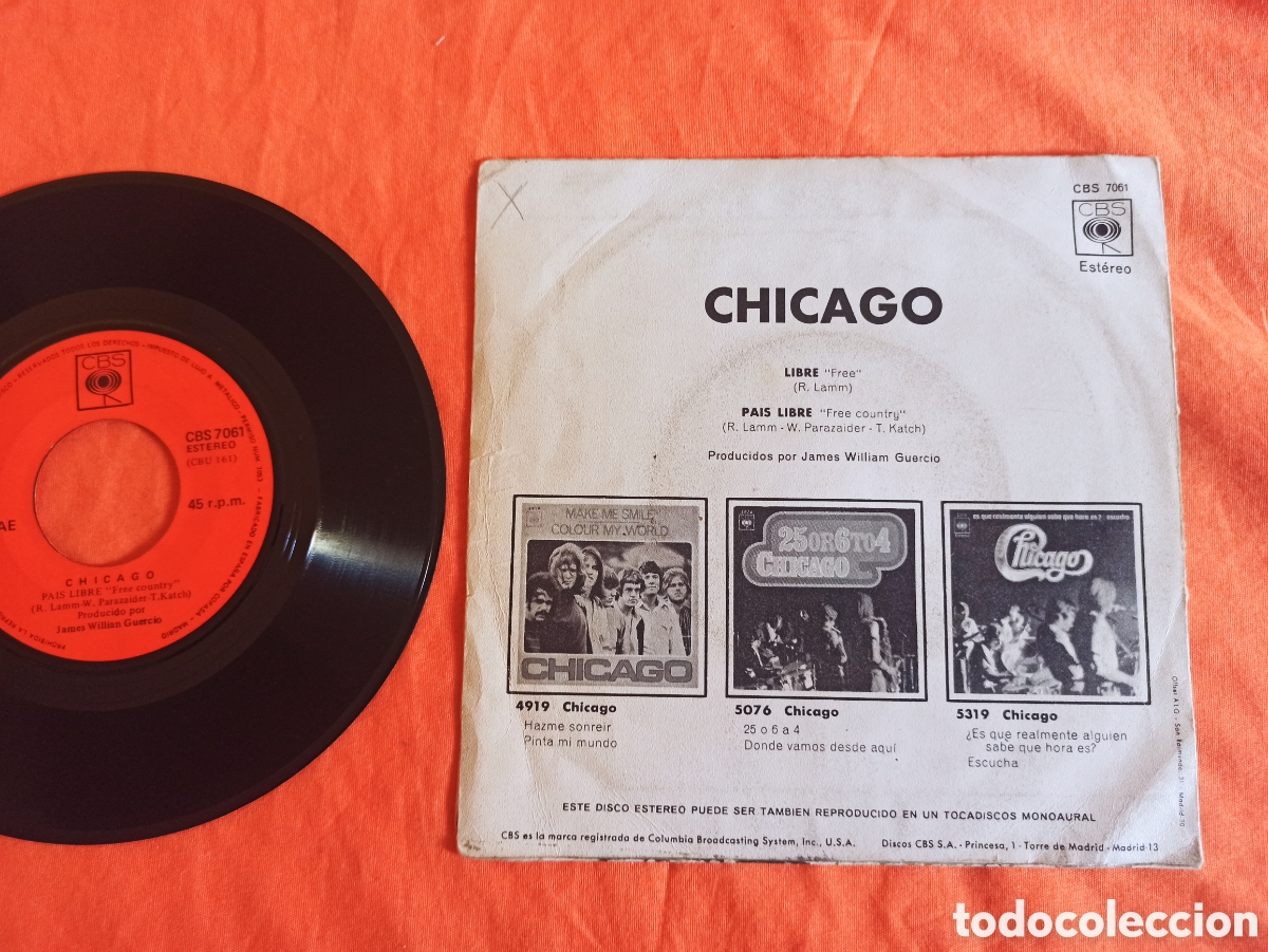 Discos de vinilo: Chicago, Libre &rdquo;free&rdquo; Espa&ntilde;a 1971 - Foto 2