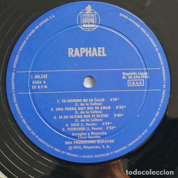 Discos de vinilo: LP Raphael - Una Forma Muy M&iacute;a De Amar - Foto 2