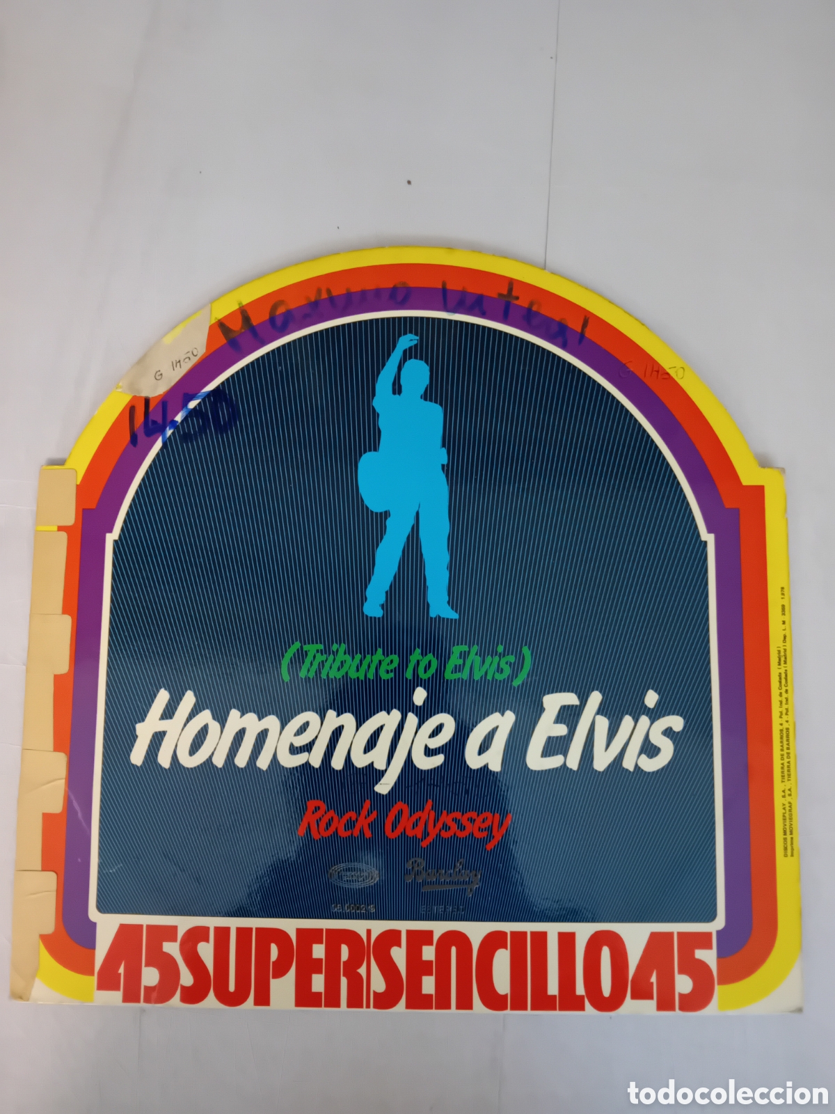 Discos de vinilo: HOMENAJE A ELVIS PRESLEY. ROCK ODYSSEY. SATURNE EAJ - Foto 1