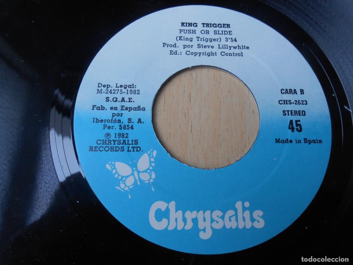 Discos de vinilo: KING TRIGGER, SG, RIVER + 1, A&Ntilde;O 1982, CHRYSALIS CHS-2623 - Foto 4