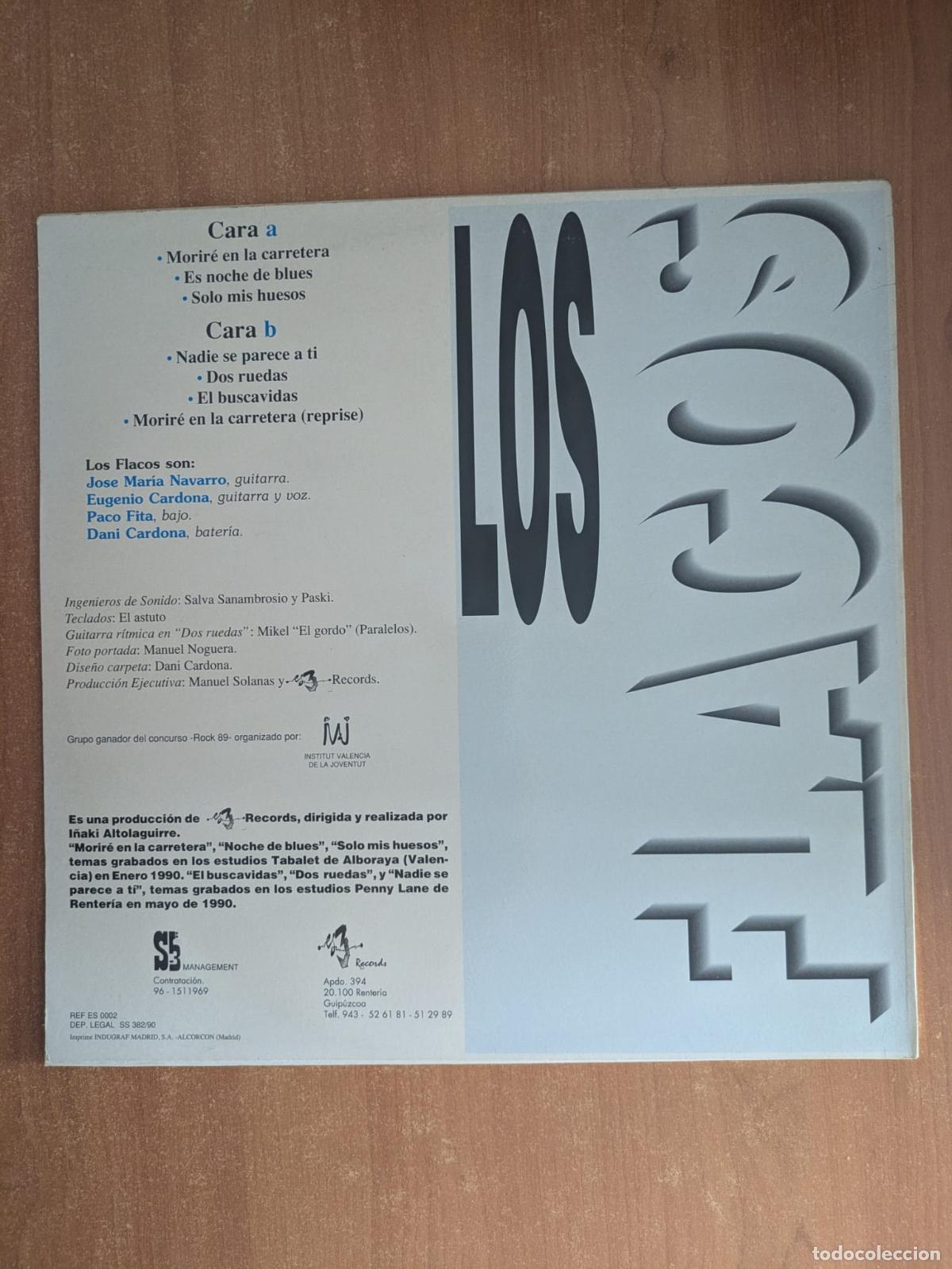 Discos de vinilo: LOS FLACOS. Los Flacos. ES3 Records. A&ntilde;o 1990. - Foto 2