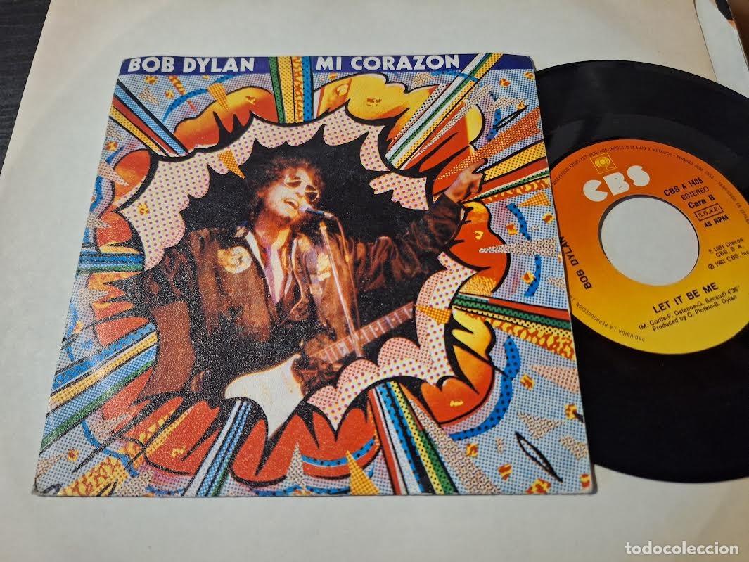 Discos de vinilo: BOB DYLAN - MI CORAZON 7&rdquo; SINGLE CBS 1982 - FOLK ROCK - Foto 1